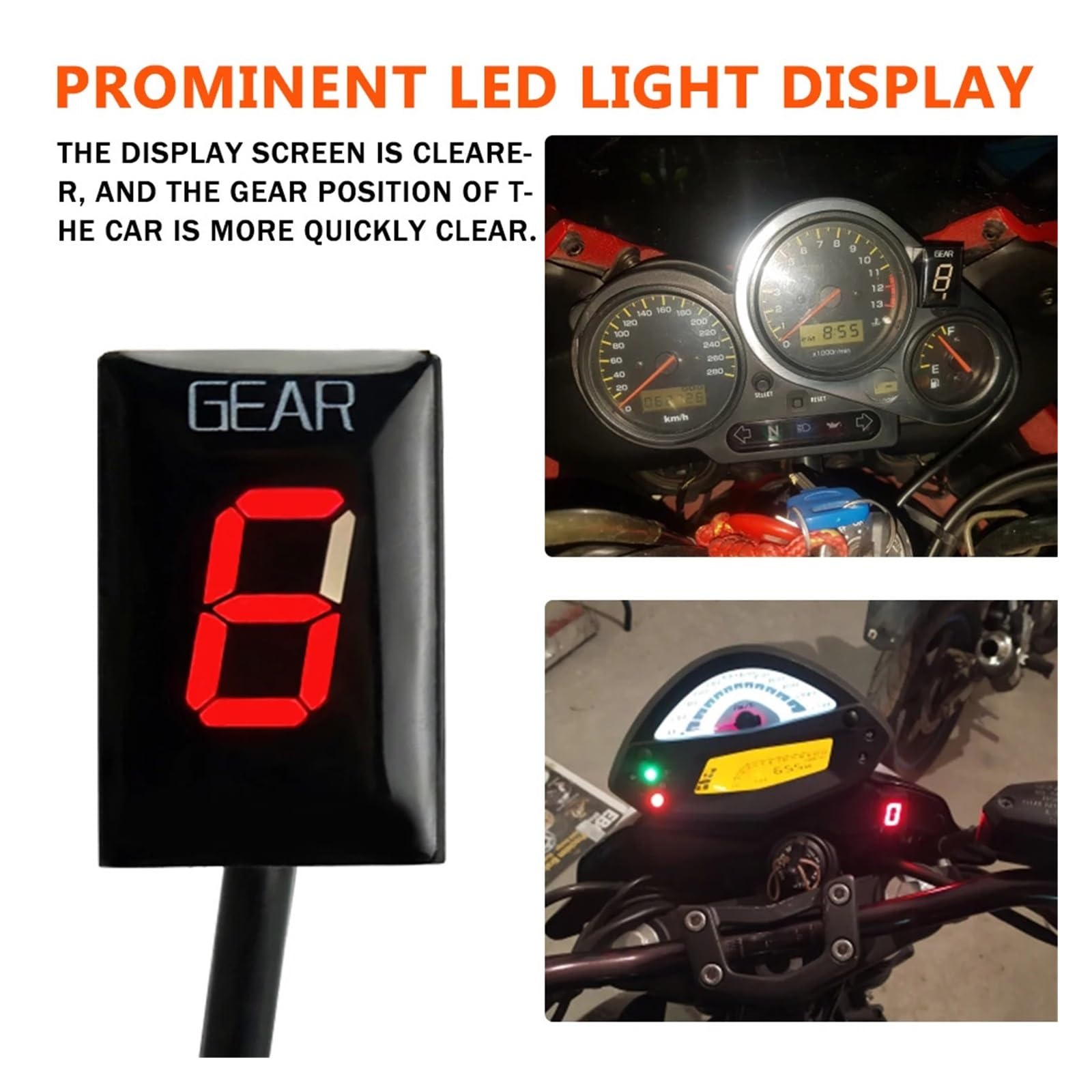 Motocicletta Marce Sensori Per VN900 VN 900 2 011 2012 2013 2014 2015 KLE650 2010-2017 Accessori Moto LED 1-6 Indicatore Di Marcia Display Della Tester