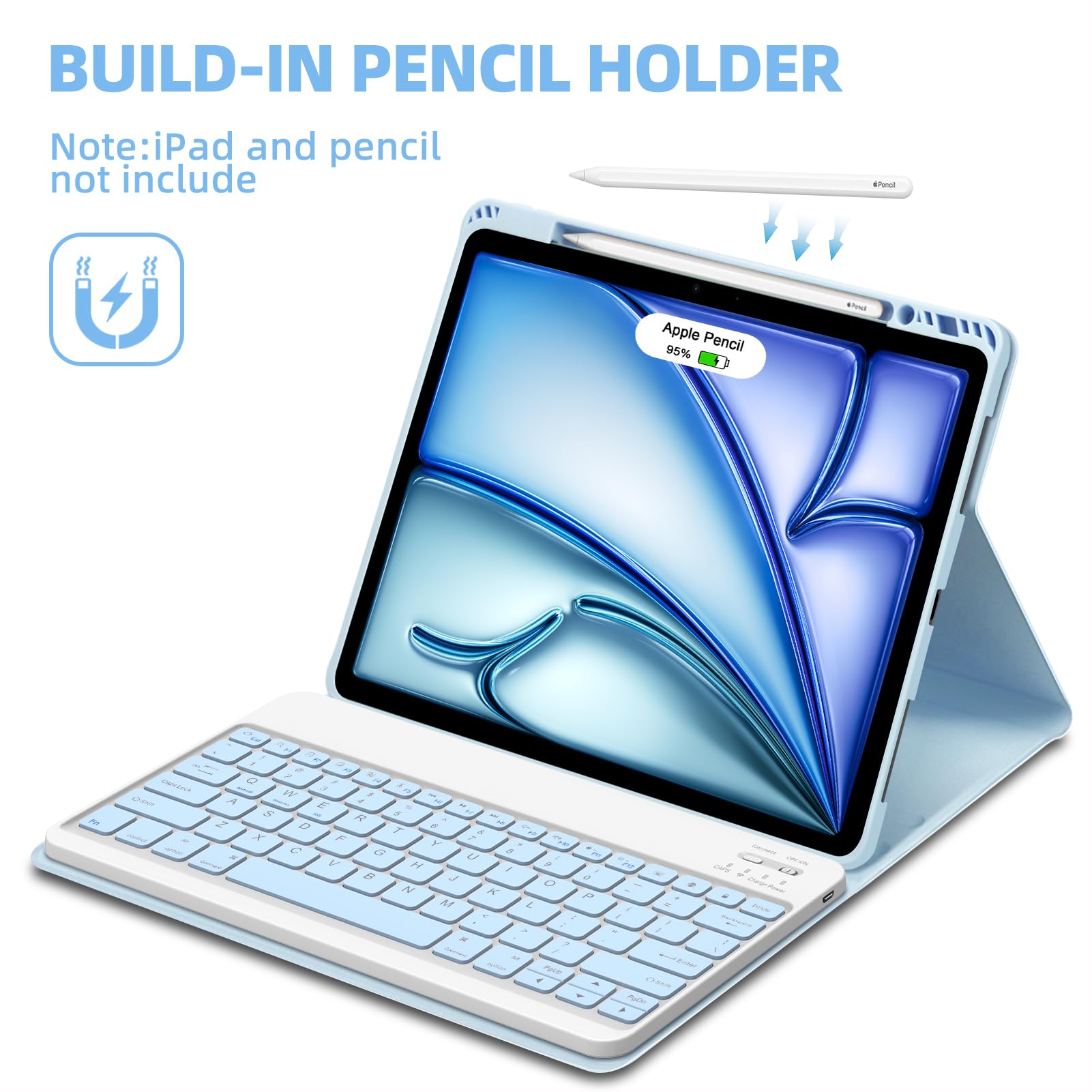 Amazon.co.jp: GOKOCO iPad Air 13インチ M2 2024 キーボード付き
