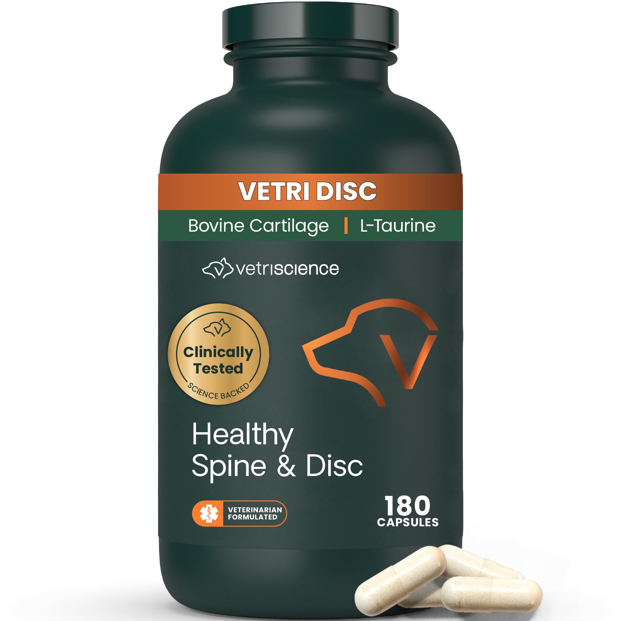 VetriScience Vetri Disc Spine and Back Support Formula with Chondroitin for Dogs - Joint Health and Mobility Support for Small Medium and Large Dogs