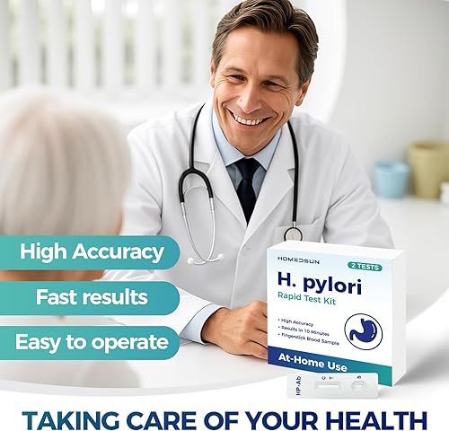 Miniatura 2 de H. Pylori Kit de prueba de anticuerpos rápido en el hogar para detección de Helicobacter Pylori Resultados rápidos no invasivos fáciles de usar
