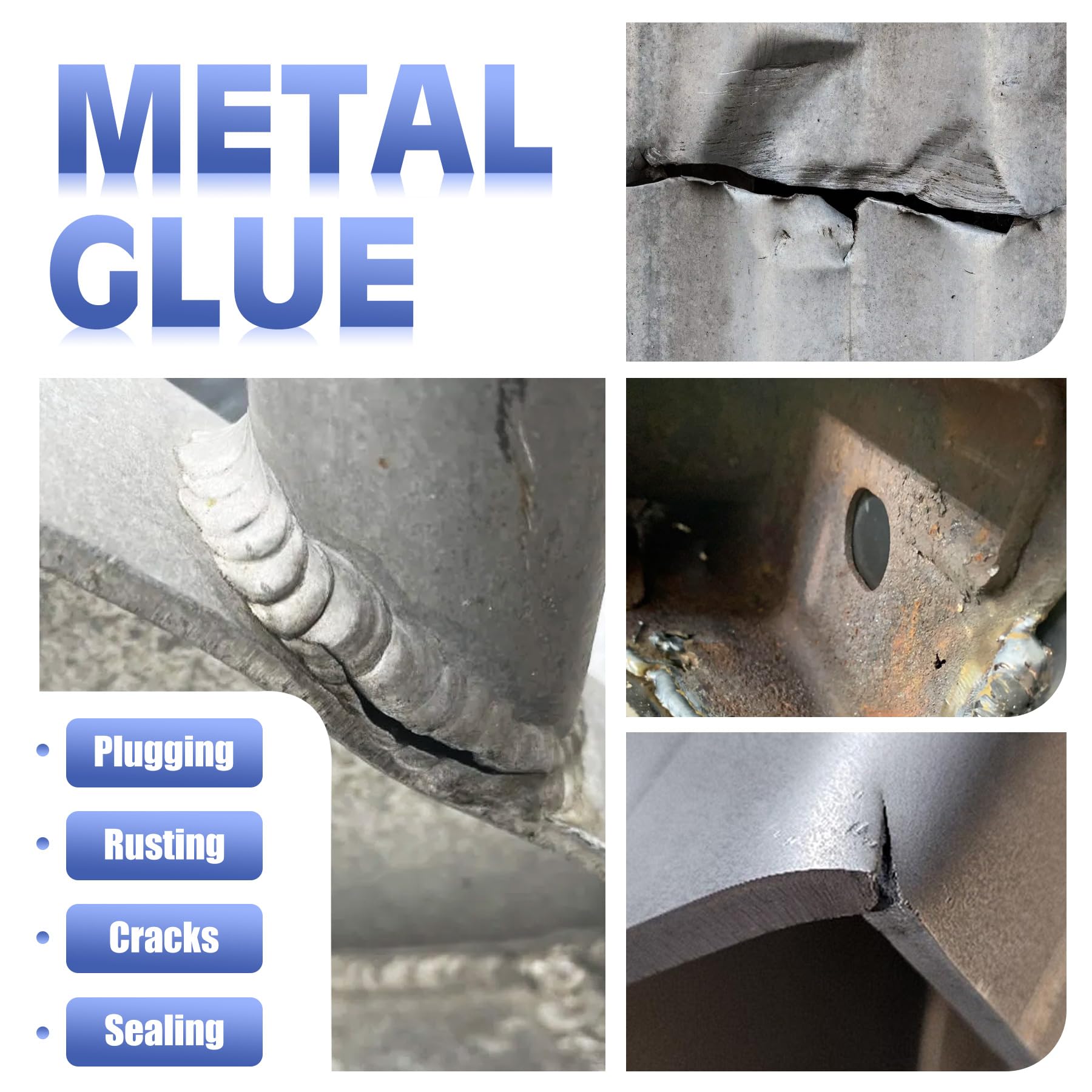 Klej do metalu Extra Stark 100ml - 2-składnikowy płynny klej metalowy do spawania i naprawy stali nierdzewnej, aluminium, ceramiki, tworzyw sztucznych, drewna, kamienia - wodoodporny, odporny na