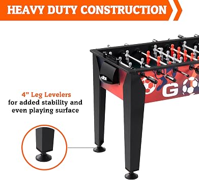 Hall of Games Foosball Tables Multiple Styles, Soccer with Durable & Stylish Designs with Tabletop Sports Soccer Balls, Perfect for Family Game Rooms | Multiple Styles