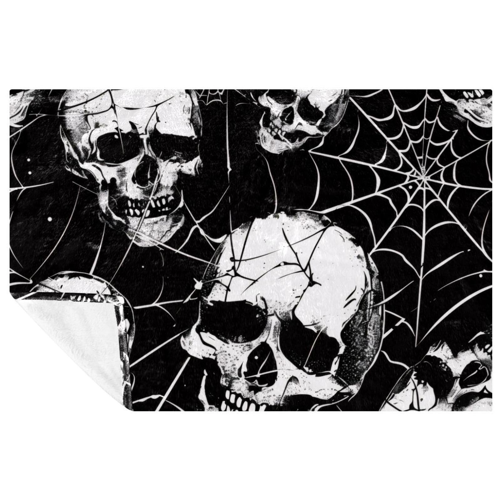 Couverture chaude et confortable imprimé toile d'araignée de 150 x 100 cm