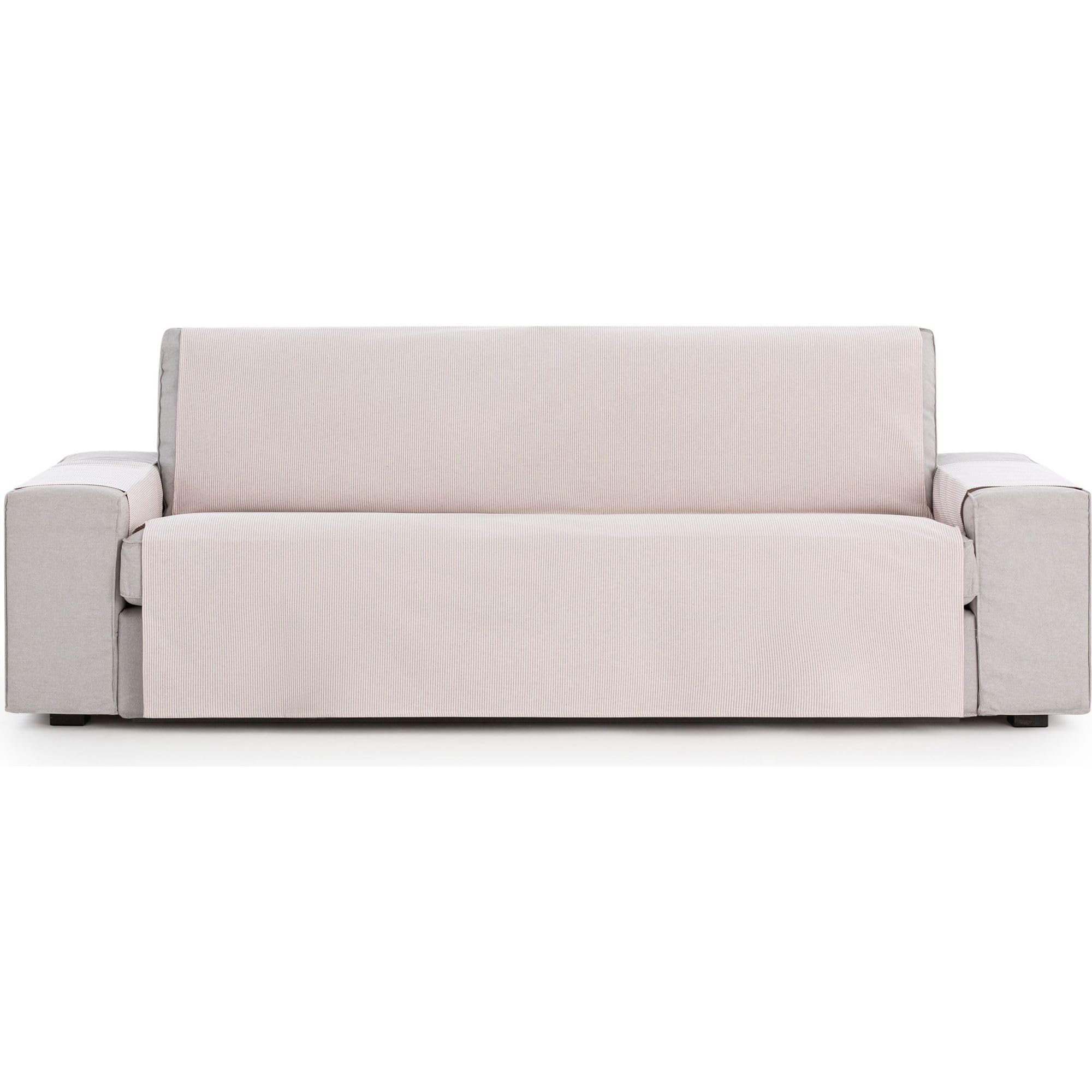 Universal Adjustable Sofa Cover Size 3 Seater Partial Protection for Sofa – Mauve Easy Installation with Elastic Bands