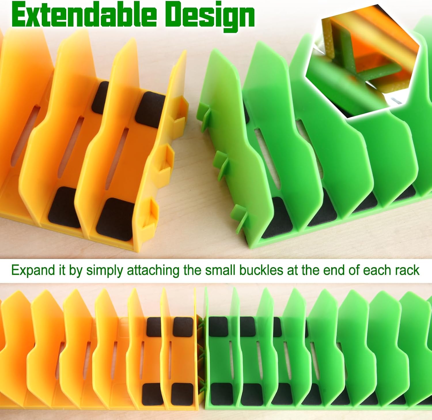 2 Pack Vibrant & Modern 10-Slot Plier & Cutter Storage Rack, 20 Compartment Tool Organizer with Non-Slip Rubber Base
