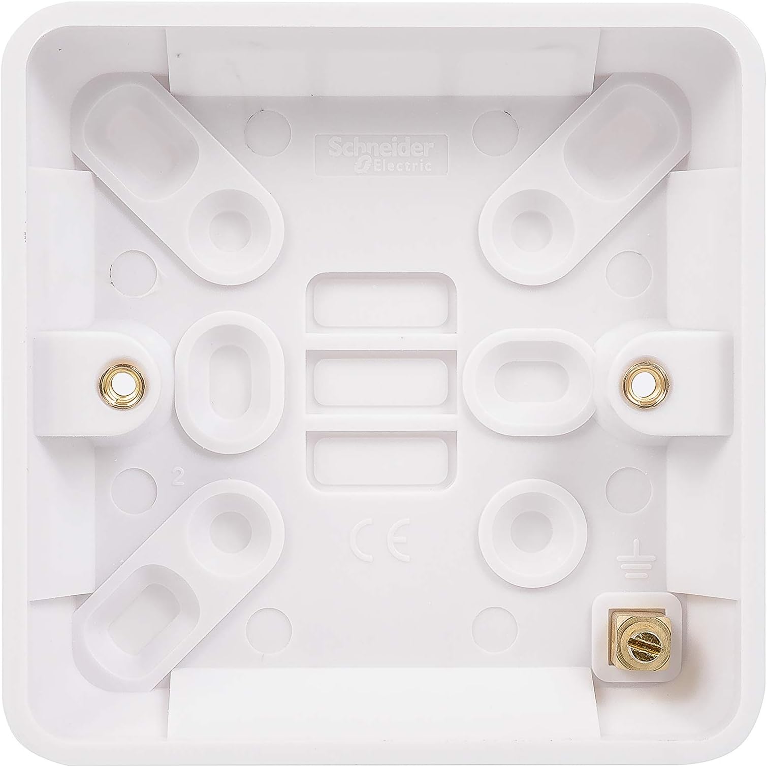 Schneider Electric Lisse White Moulded - Single Surface Pattress Box, 16 mm Deep, GGBL9116S, White