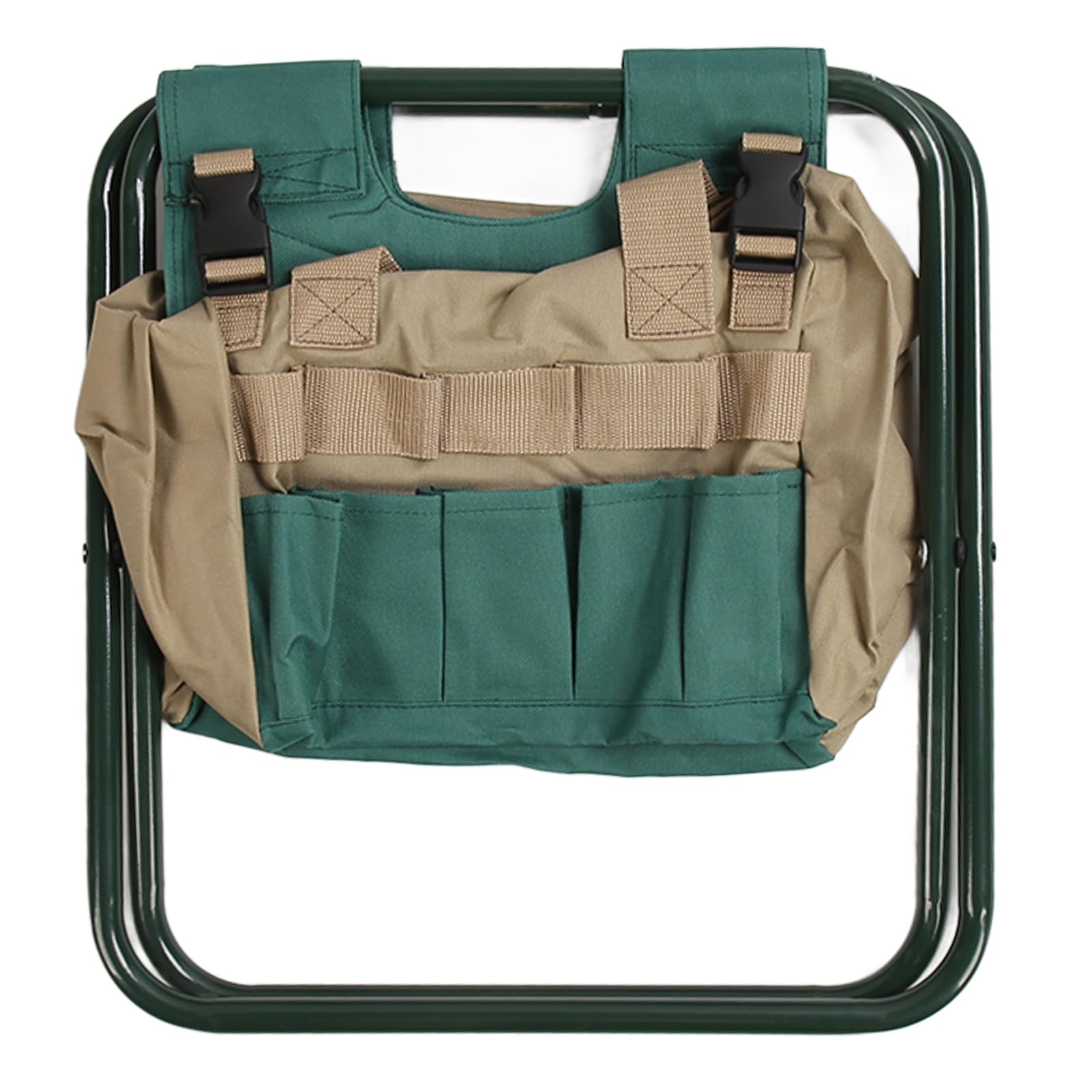 Sgabello Zaino, Sgabello da Giardiniere Pieghevole e Resistente all'Usura, Tessuto Oxford Staccabile e Durevole per Giardino (GREEN)
