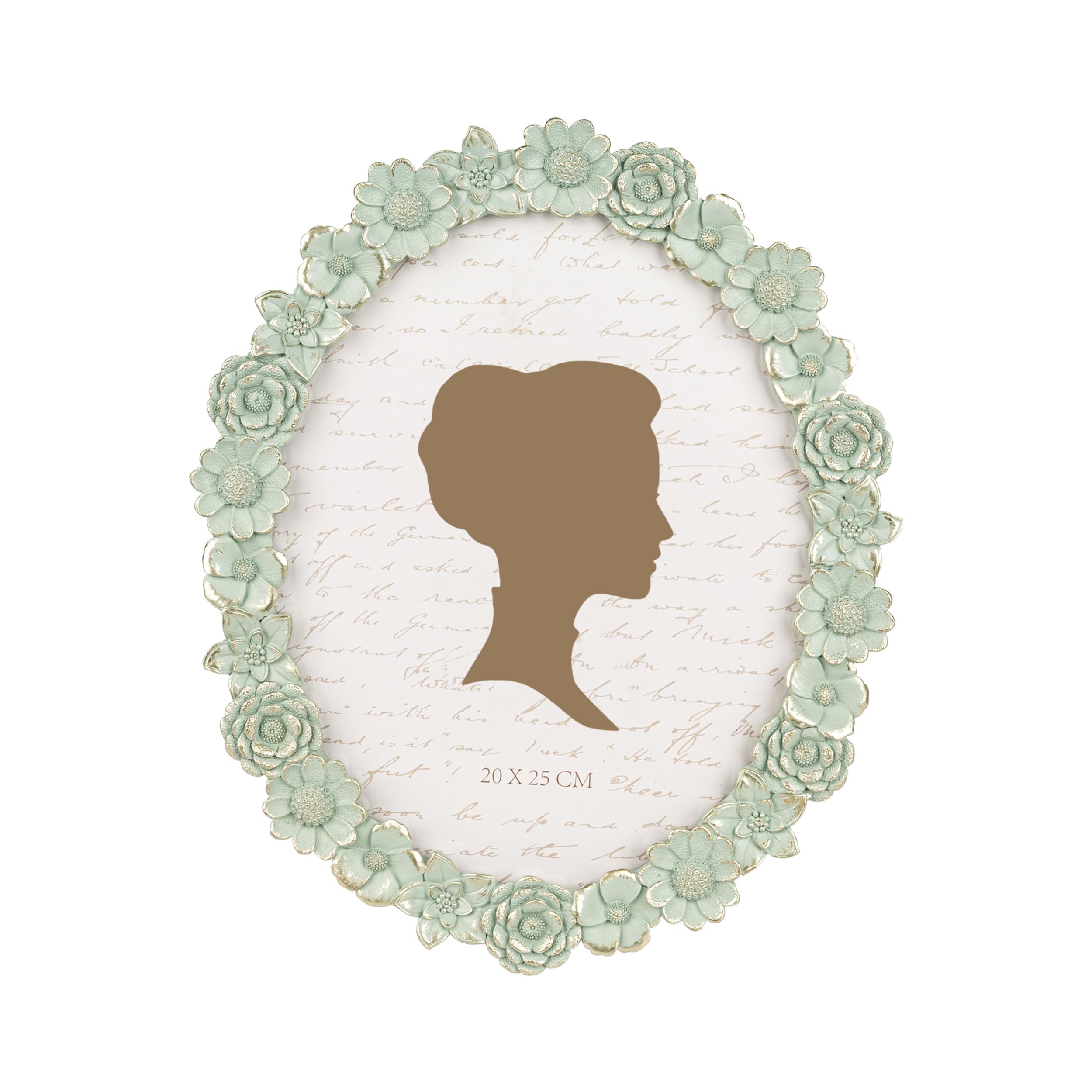 Cadre photo vintage ovale vert pour sublimer votre décoration murale