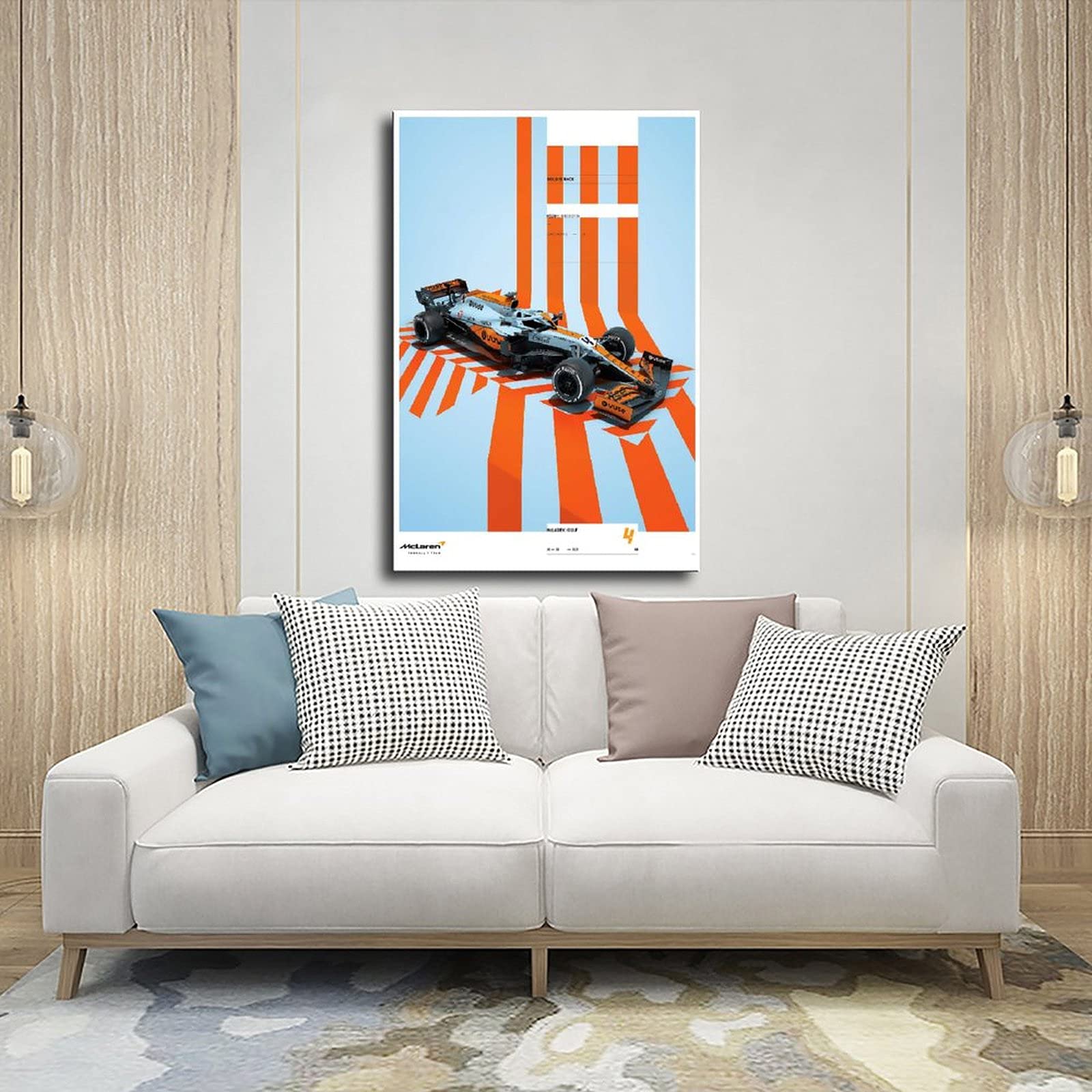 Poster Illustration F1 - Décoration Murale 50x75 Cm, Style Sport Auto, Sans Cadre