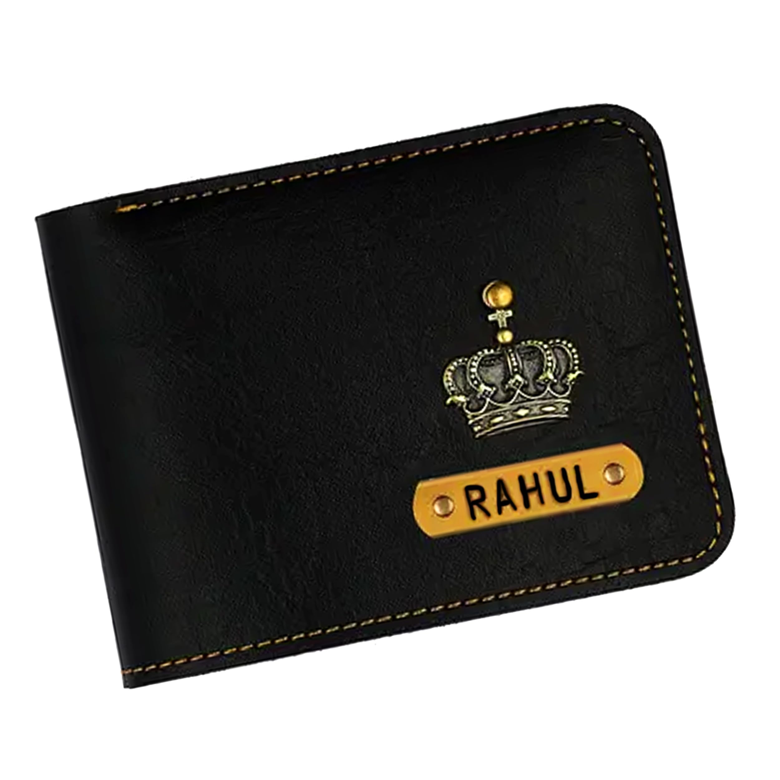 morons (a brand owned by jbn printstop) Personalized Name with Charm on Leather Mens Wallet - Unique Birthday, Anniversary or Wedding Gift for Husband, Brother Employee or Colleagues [Assorted Color, Pack of 1]-picture-42