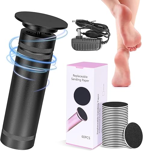 PowerPro - Removedor eléctrico de callos de pies, amoladora profesional de metal resistente de 36 W de 1200 rpm para piel muerta, lijadora