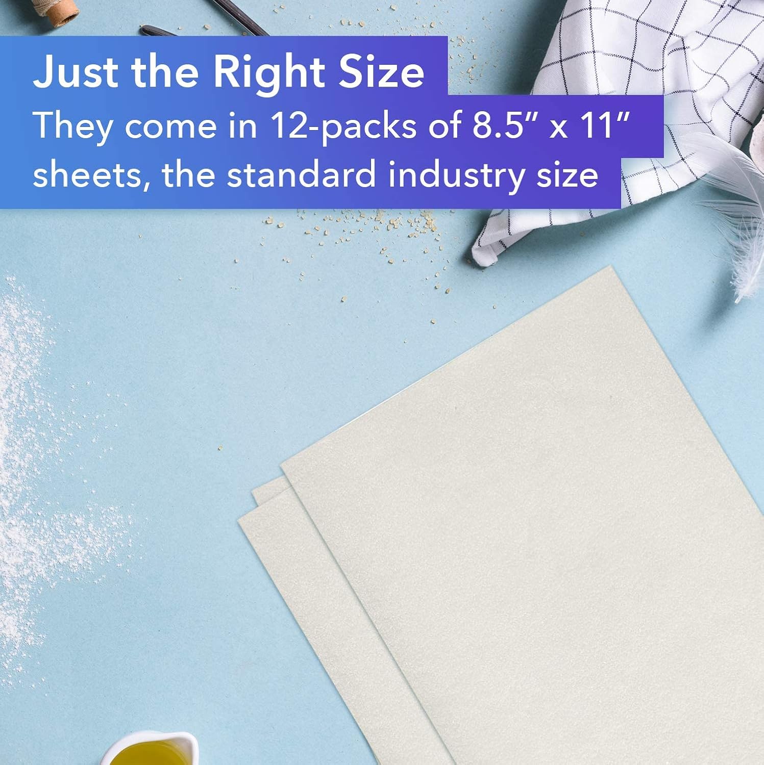 Oasis Supply, Ultra Flexible Icing Sheets, White, Paper 8.5" x 11", 12 count