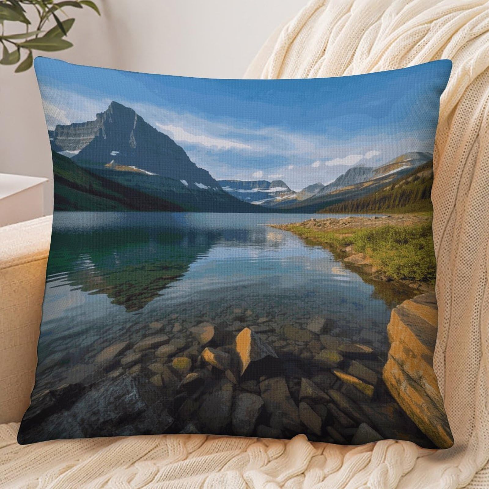 Fekiloot Style Glacier National Park Pillowcase Pillow Sham Pillow Case