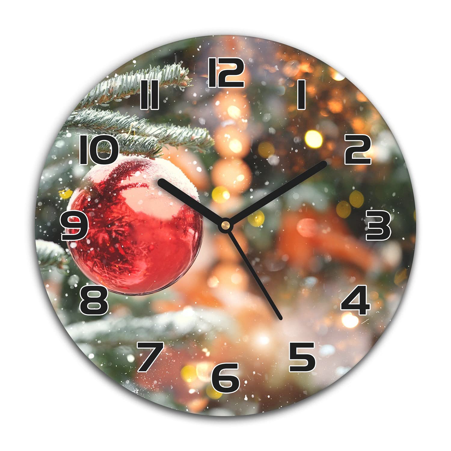 Horloge en verre Noël Coloray 30 cm le cadeau idéal pour décorer le salon