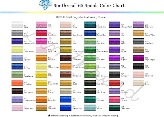 Simthread Machine Embroidery Thread with Storage Box 1000M (1100Y) Polyester 15 Spools Set for Embroidery Sewing Machine (9 White 6 Black)