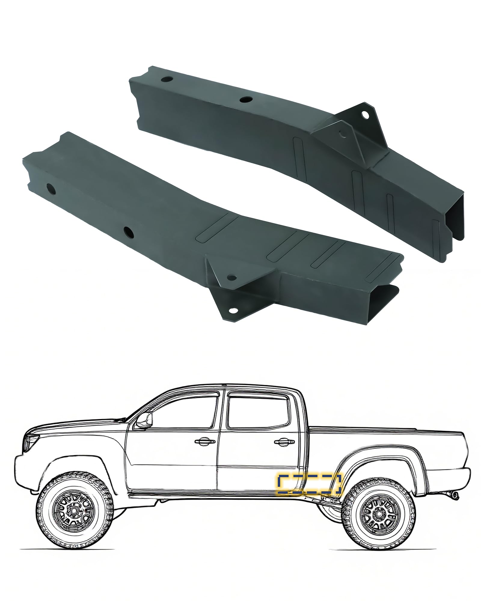 Mountainpeak Mid Frame Rust Repair with Spring Mount Fit for 2000-2004 Toyota Tacoma Double Cab 2WD 4WD Frame Repair Kit