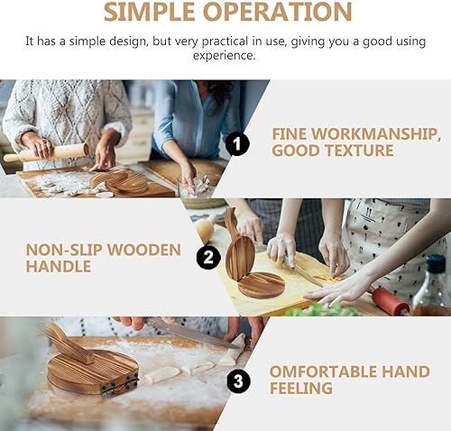 Miniatura 3 de Fabricante de envoltura de bola de masa hervida Prensador de madera para máquina de hacer bolas de masa hervida accesorio de cocina