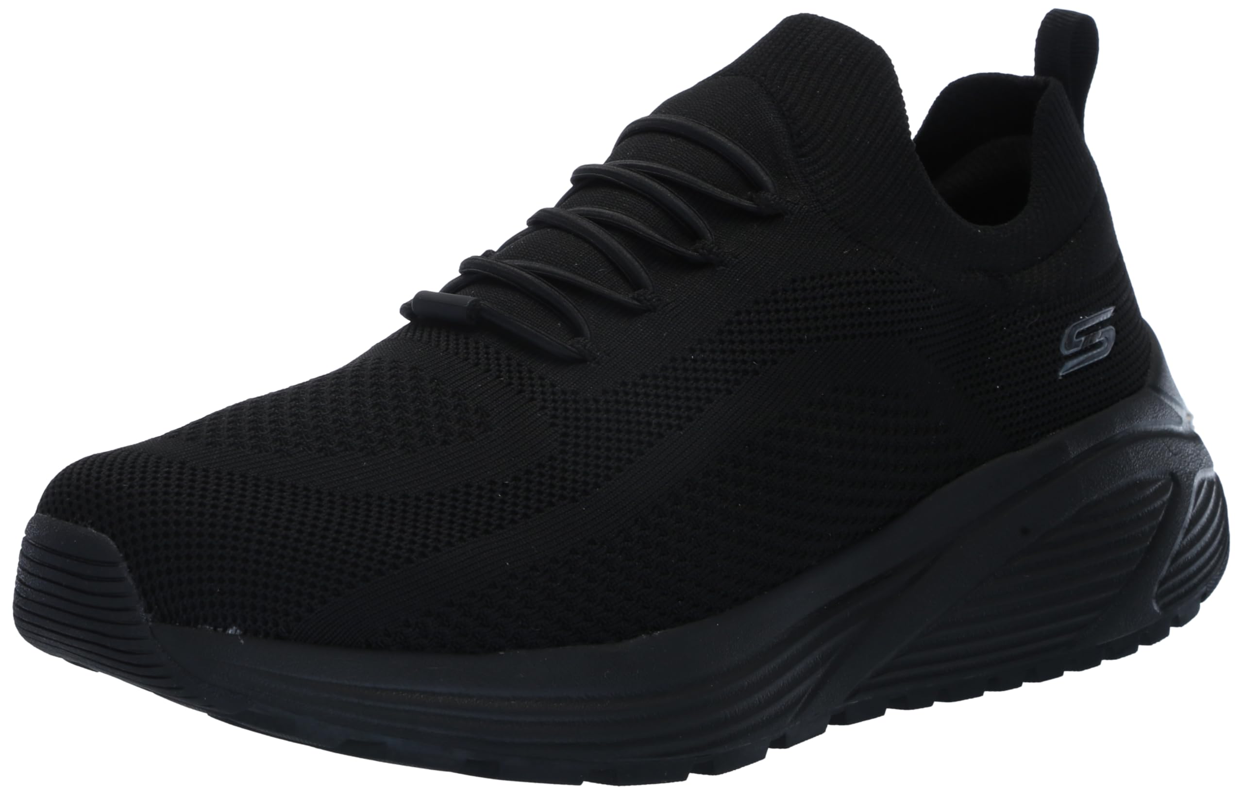 Skechers Women's Bobs Sparrow 2.0-Allegiance Crew Sneaker, Black/Black, 7 Wide