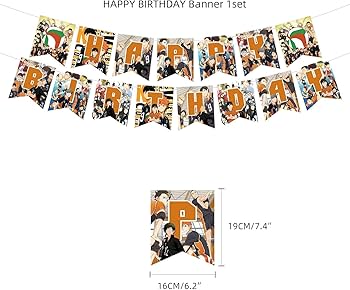 Amazon.co.jp: ハイキュー 誕生日 飾り付け 32pcs キャラクター