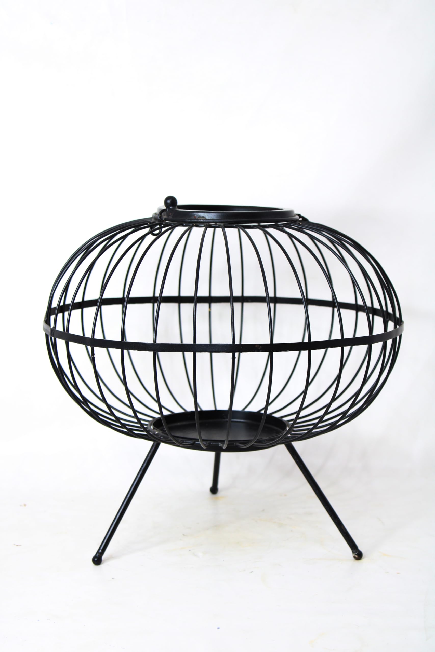 Large Black Oval Shape Lantern by Global Glory