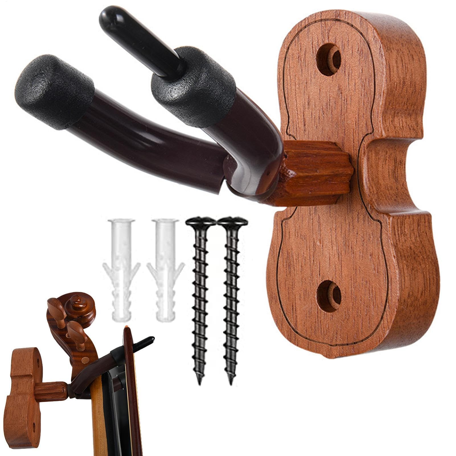 Halterung für Saiteninstrumente – starkes tragendes Design, sicherer Halt, platzsparend, einfache Installation | Gitarren- und Violinhalter, Wandhalter für mehrere Instrumente, oder Studiogebrau