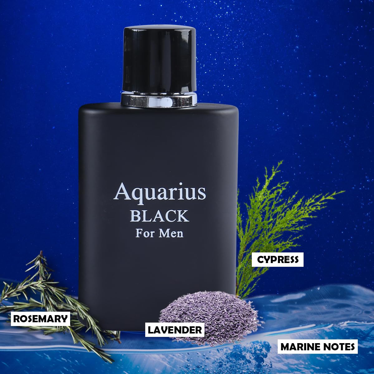 Aquarius Black Spray Cologne - Eau De Toilette for Men - 3.4 fl.oz
