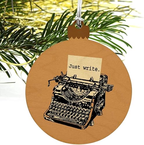 Miniatura 4 de GRAPHICS & MORE Just Write - Adorno de madera para árbol de Navidad