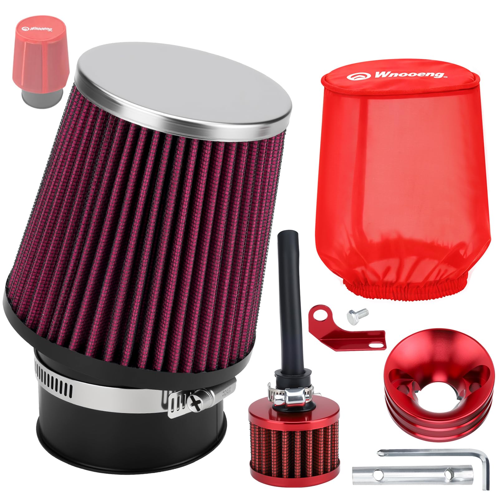 coleman mini bike filter Upgraded Air Adapter Kit with Dust Cover for Predator 212cc CT200U CT200U-EX BT200X B200 B200R KT196 196cc GX160 Engine Baja MB165 MB200 Mini Bike Go Kart Parts Smith Maze Round Contour Chinese Air Filter Assembly Model:Yoto 50 earring hooks