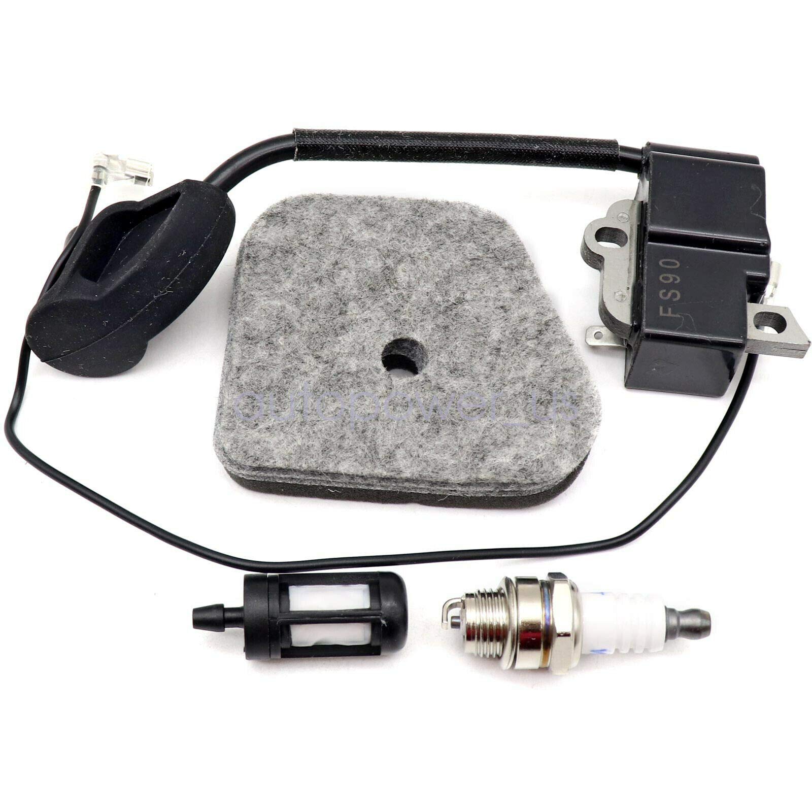 Mingdun Ignition Coil for Stihl FS90R FS100R FS110R FS130R KM110R FC90 Air Fuel Filter Spark Plug Kit