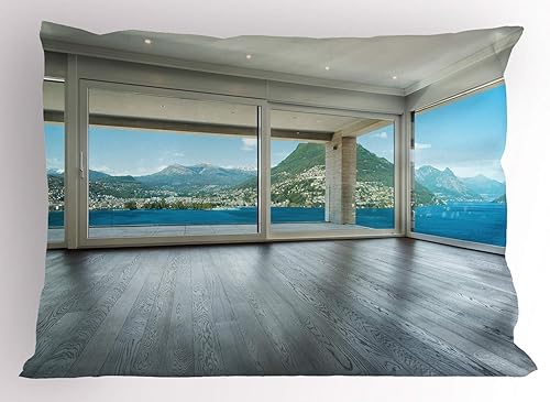 Miniatura 3 de Jukebox almohada Sham by ambesonne, impresión digital Retro. Fiesta temática de Old Antique Música Radio Set, tamaño estándar Impreso Funda de