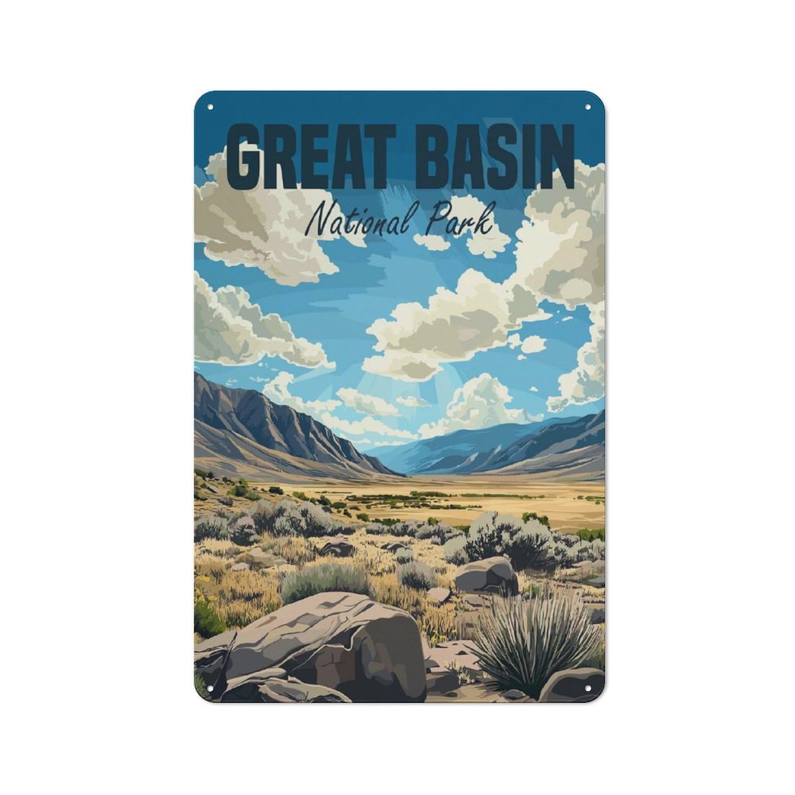 Junmoney Style-4 Great Basin National Park Travel Rustic Printed Metal Sign 30X20cm For Bar Or Restaurant, For Bar Decor Enthusiasts