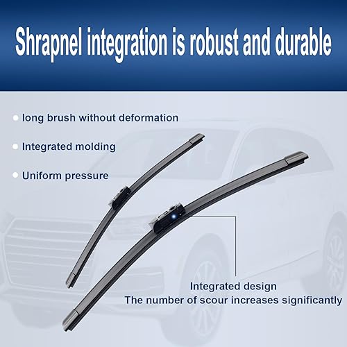 Miniatura 2 de Limpiaparabrisas de 24 + 17 pulgadas con limpiaparabrisas trasero de 13 pulgadas, repuesto automotriz para GMC Terrain 2011-2017, fácil de instalar
