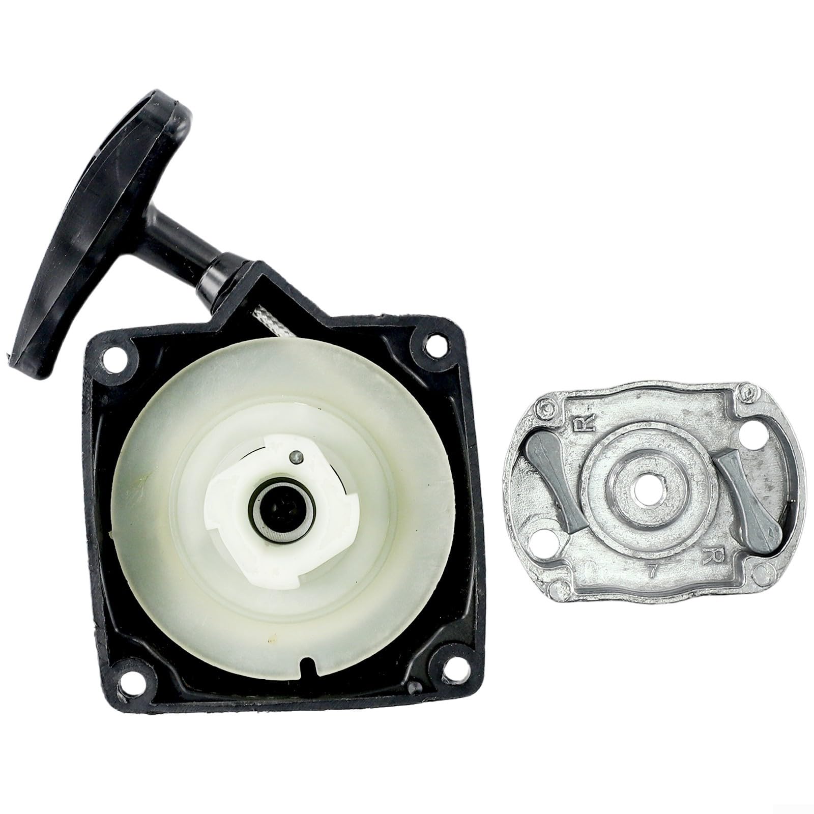 66mm Recoil Pull Starter for 49cc 52cc Brushcutter Trimmer, Replacement Start Part, Material, Easy Installation, Compatible with Various Models