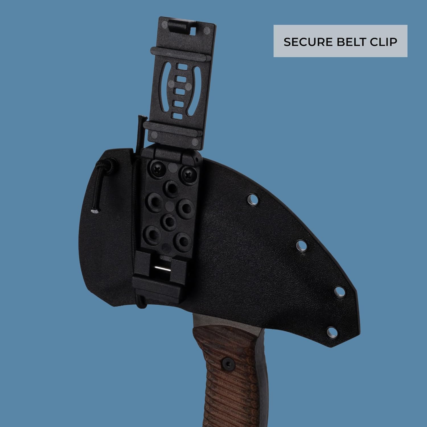 AncientSmithy Tactical Tomahawk Axe with Sheath, Handmade Camping Hatchet for Survival (14.17" Three Spikes Hawk with Composite Handle)