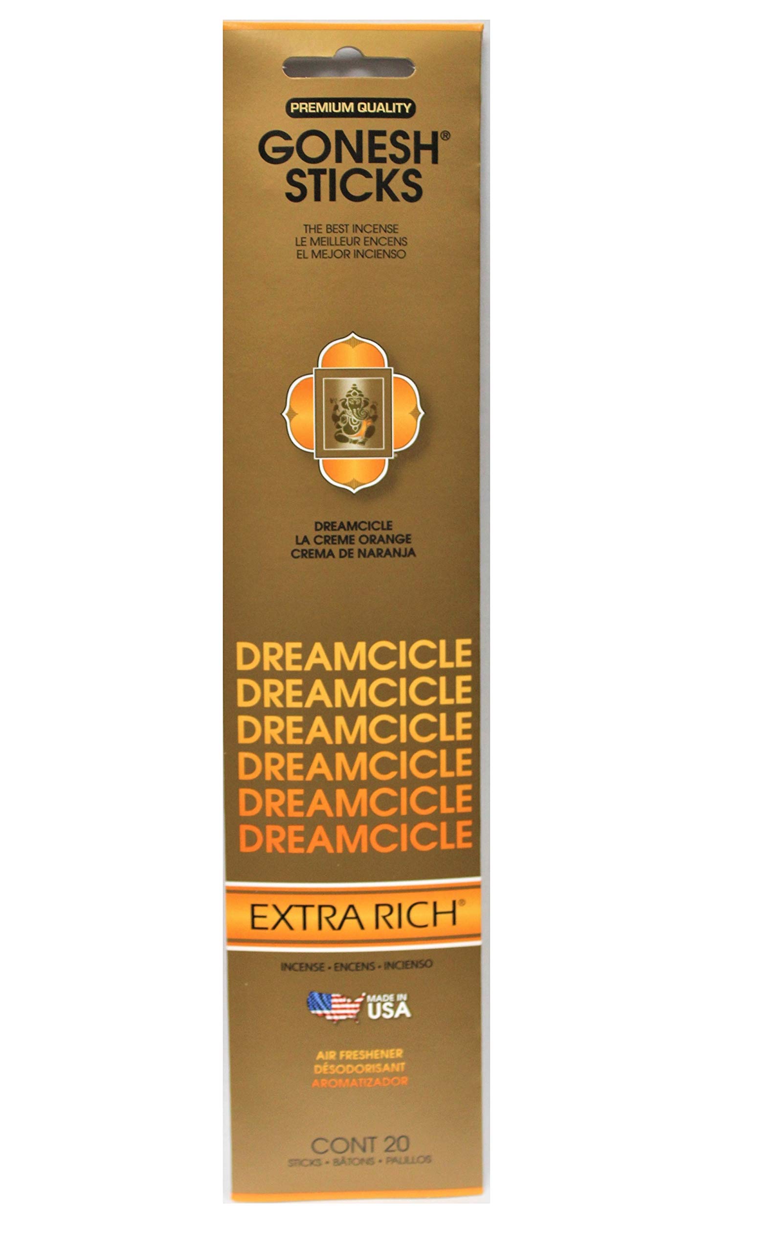 Indian HandicraftsGonesh Stick Dreamsicle (Set of 8) incenses, MULTI