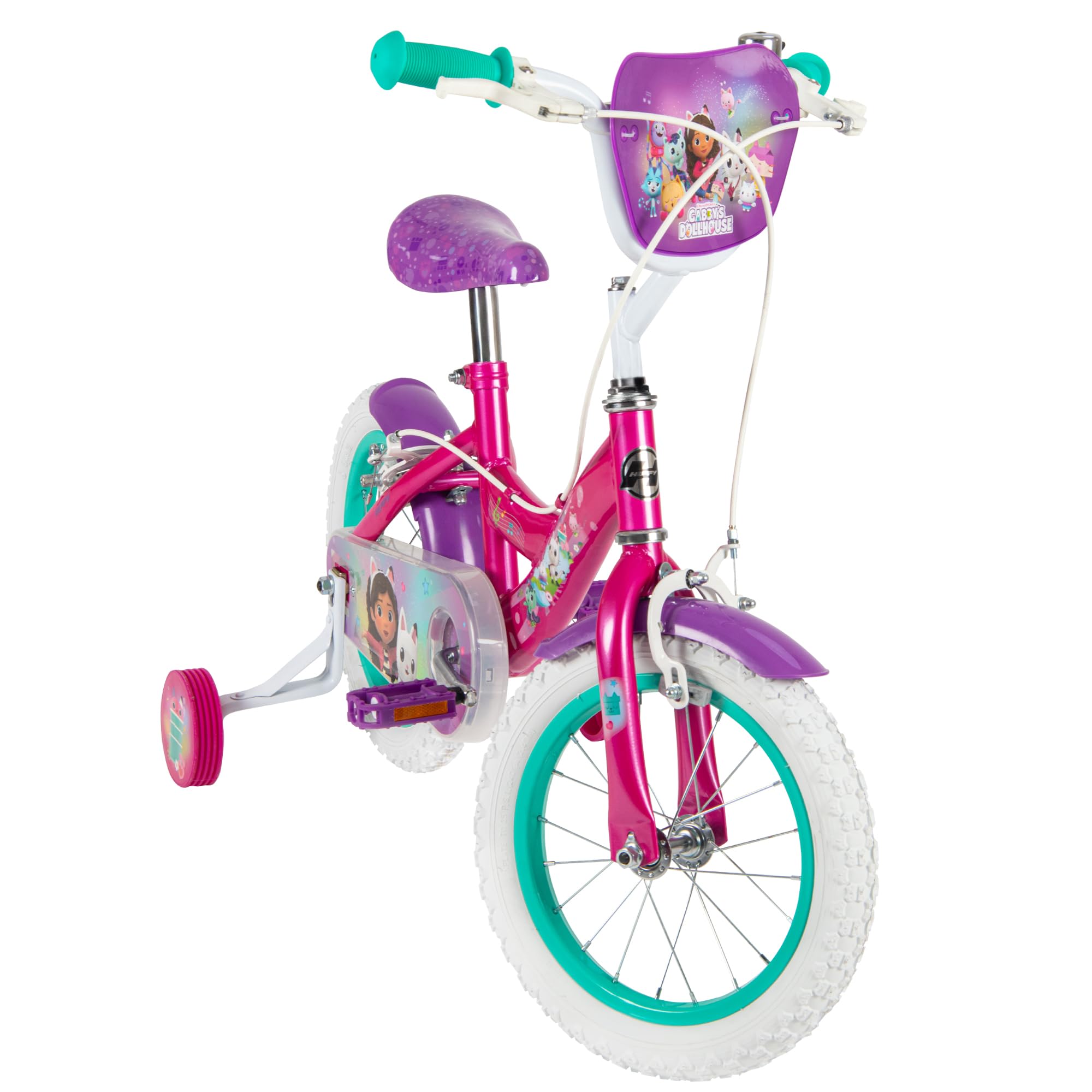 Huffy Gabby's Dollhouse - Bicicletta per bambini, 12/14/16", con ruote di supporto