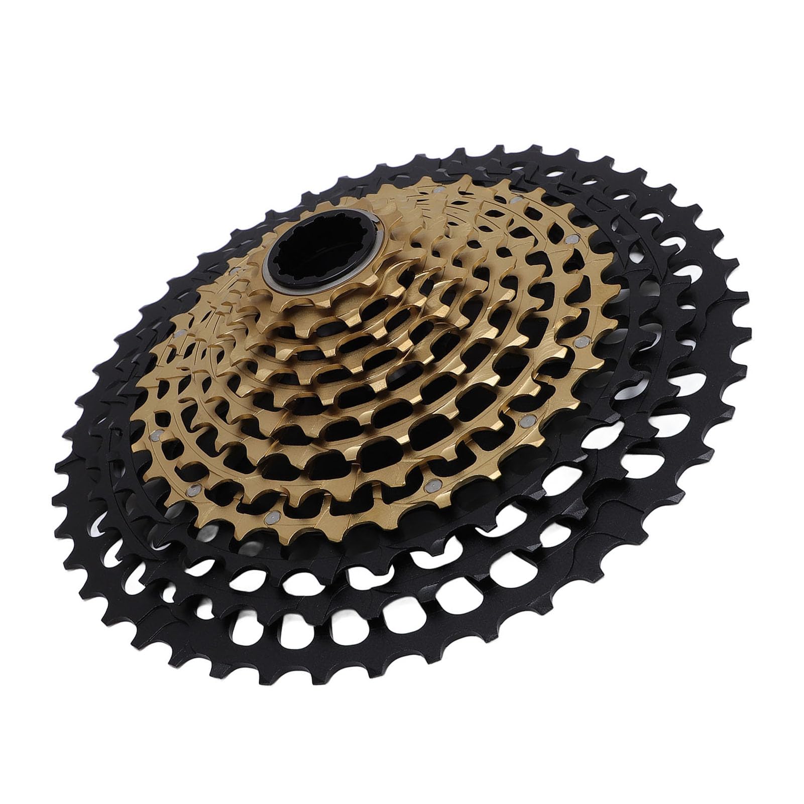 Pongnas Cassette de Bicicleta de Montaña de 12 Velocidades Compatible 10-46T CNC Aleación de Aluminio Hueca y Rueda de Acero para Trail Enduro Actualización de Transmisión Ligera