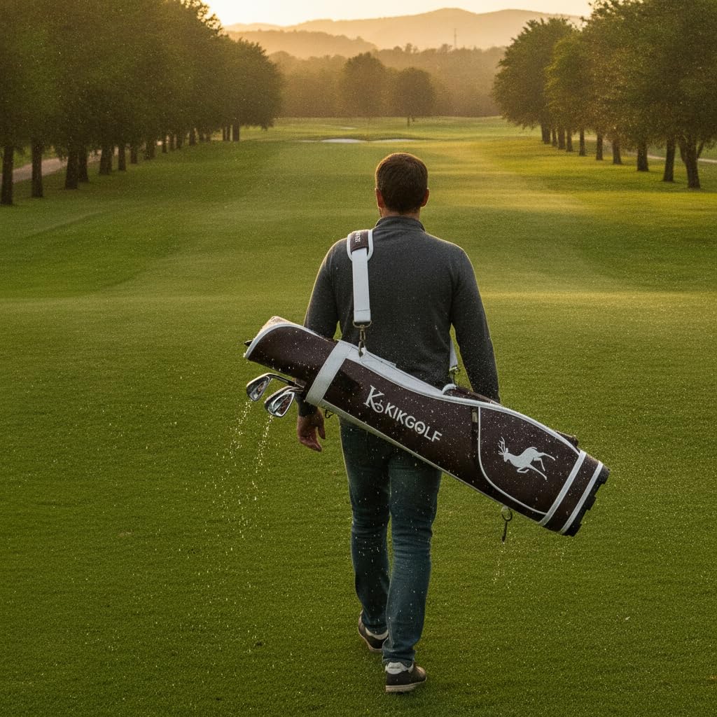 Bolsa Golf Impmeable, Marrón Oscuro