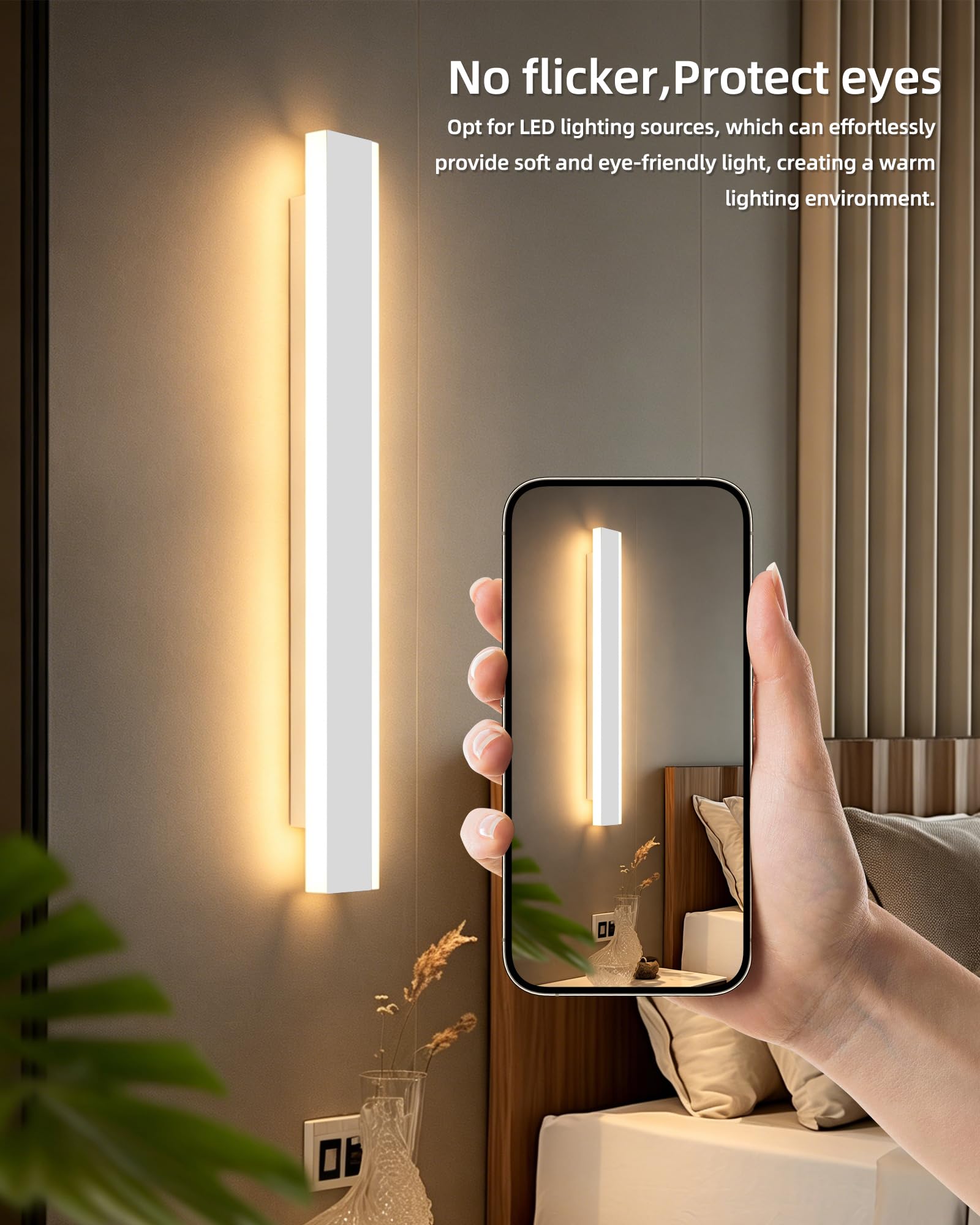 LED Wandleuchte LED Innen Moderne,Wandlampe LED mit Fernbedienung