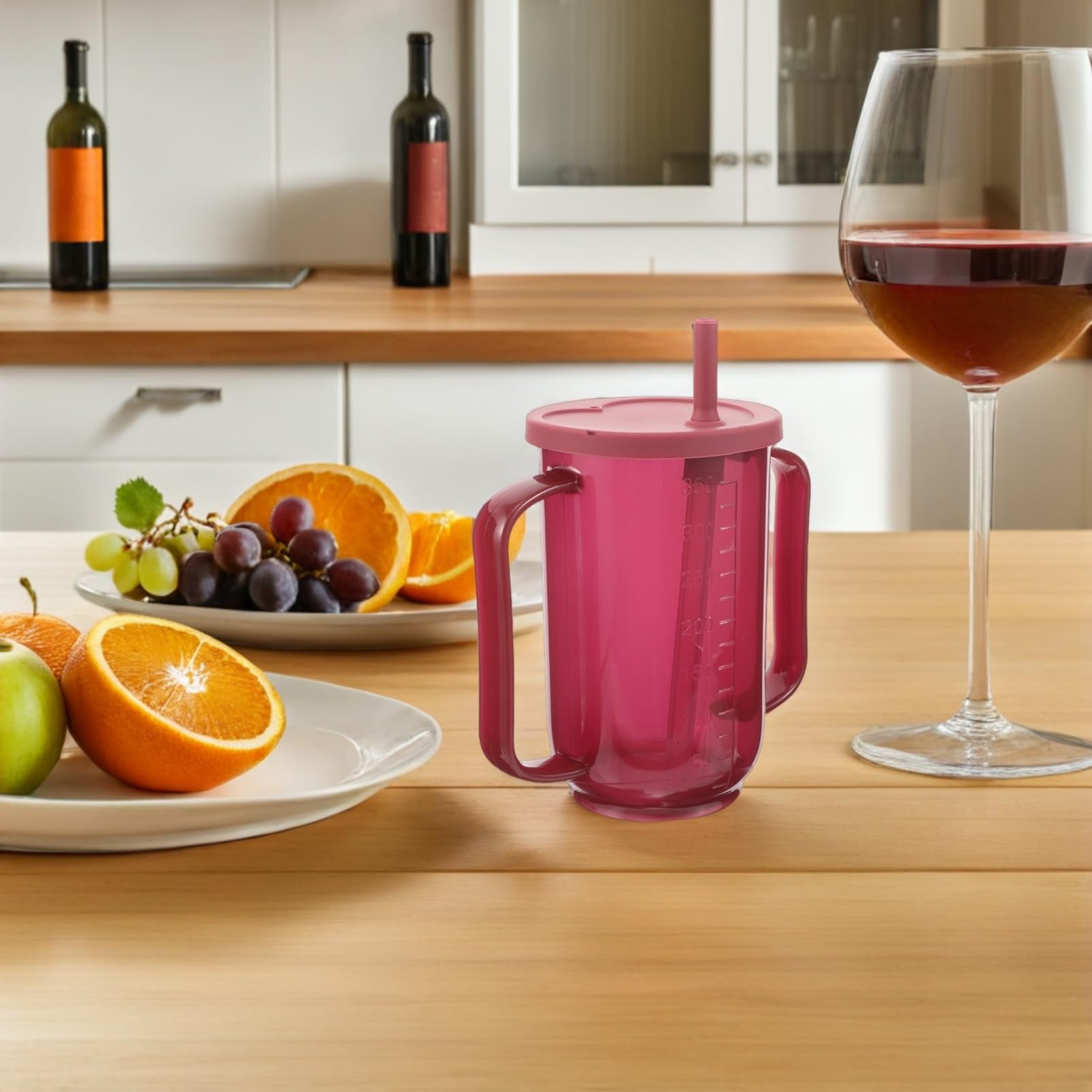 Gatuida 2pezzi Tazza Anti-rovesciamento Per Disfagia Con Beccuccio e Impugnatura Ergonomica Per Anziani e Adulti Disabili Per Ospedali e Riabilitazione