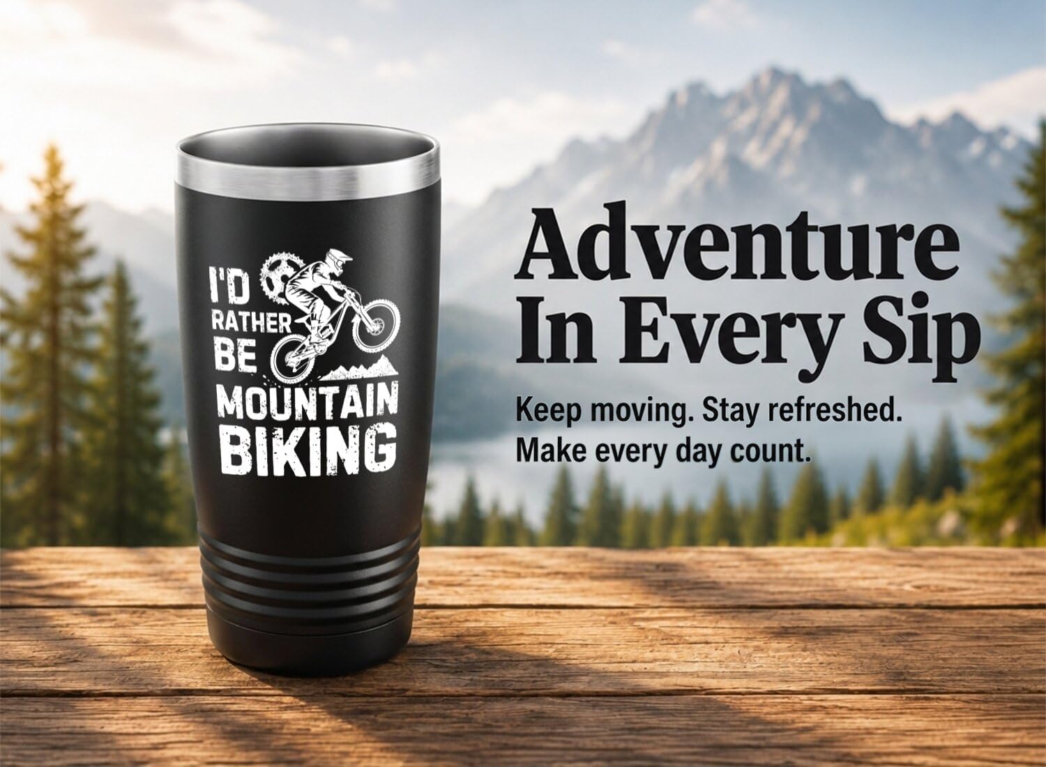 Mountain Biker Tumbler Trail Cycopath Gift For Biking Enthusiasts image 3