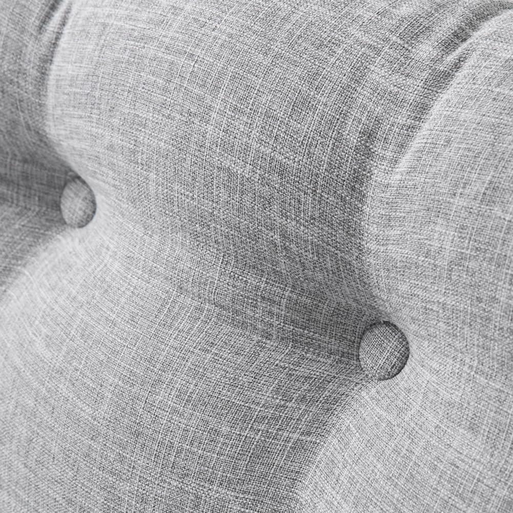 Cuscino triangolare da lettura, grande, in lino, per schienale, letto o divano, rimovibile, cuscino di supporto per testiera (grigio, 180 x 50 x 20 cm), perfetto per comfort e relax