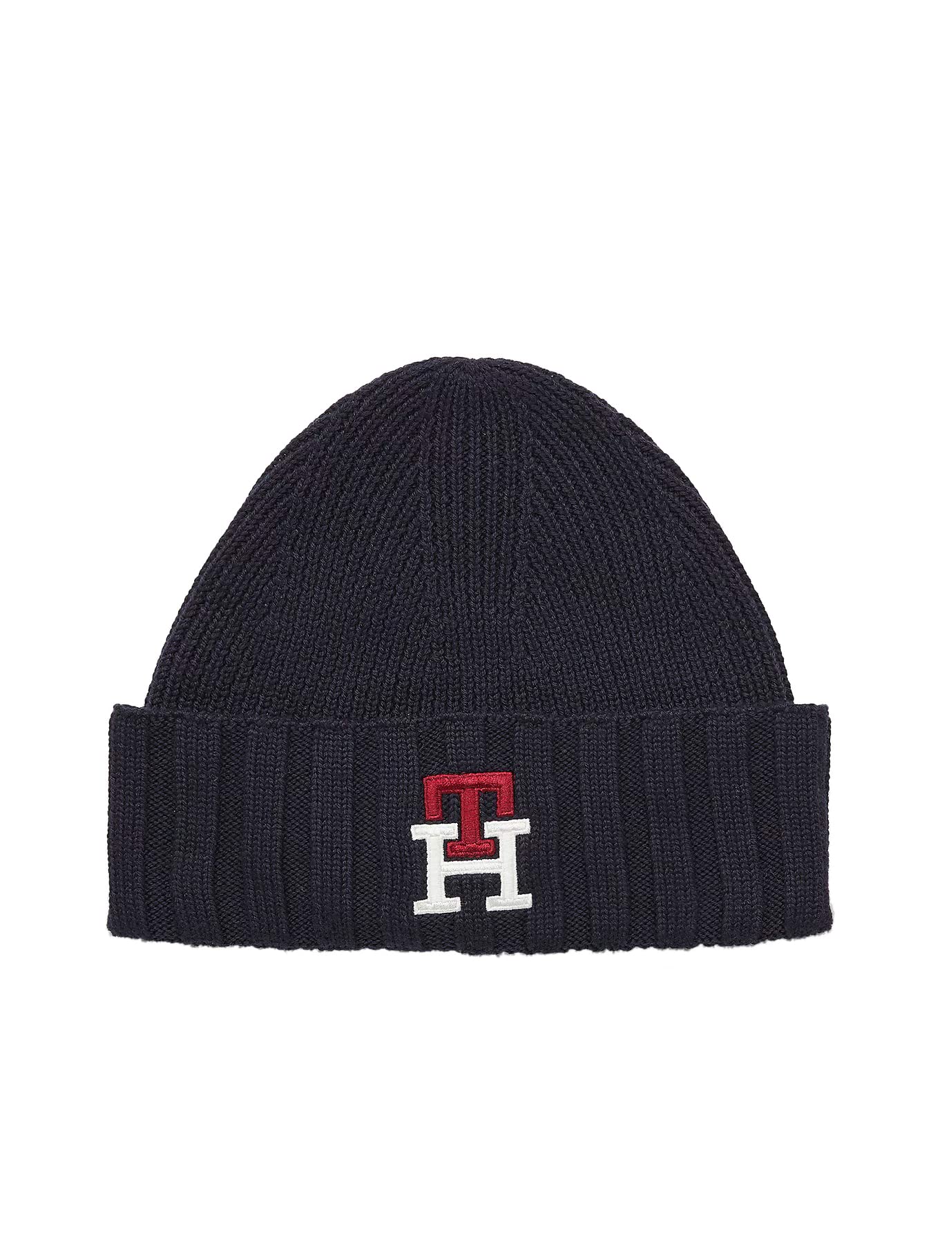 Tommy Hilfiger Men's Space Blue 'Th Prep' Mono Beanie Hat (Space Blue) One Size