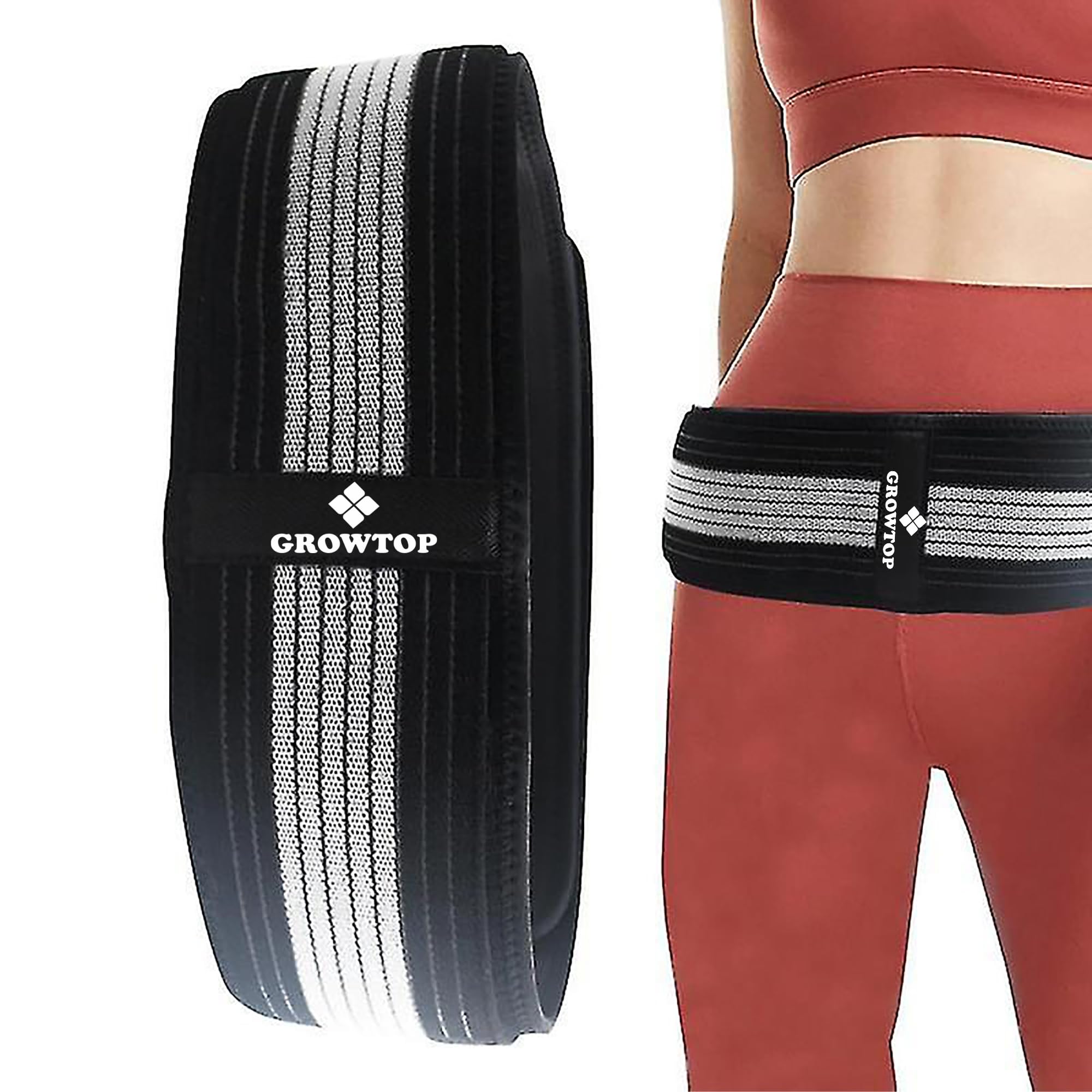GROWTOP Sacroiliac SI Joint Hip Belt - Lower Back Support Brace for Men and Women - Hip Braces for Hip Pain - Pelvic Support Belt - Trochanter Belt (B0CPYDBH8D) Amazon Price History, Amazon Price Tracker