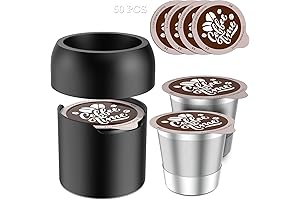 Reusable Coffee pods Refill Kit for Vue,1 Holder, 2 Reusable K Cups,50...