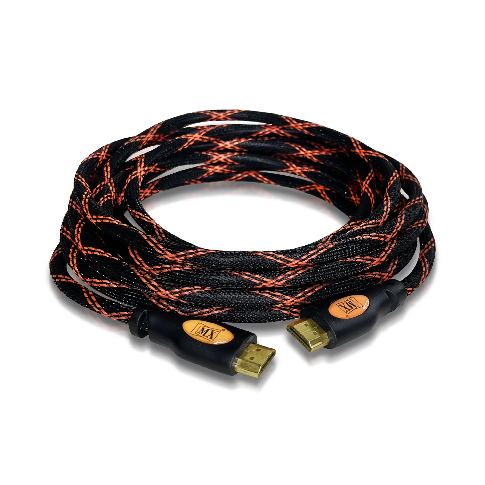 MX Male Cord 2.0 V 19pin High Speed Cable Supports 4K@60MHz 2160p 1080p (4K Premium, HDMI Male To Male With Naylon Mesh, 5 METER)