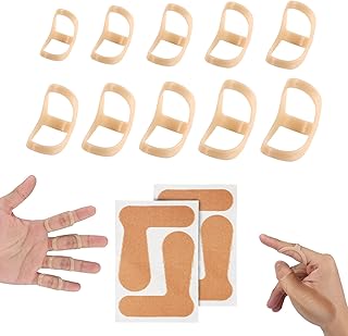 10pcs Oval Finger Splint with 2 Thumb Valgus Corrector, Trigger Finger Splint Finger Stabilizer Brace for Middle Pinky Thumb or Ring Finger (10 Sizes)