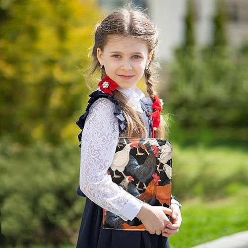 Miniatura 5 de Hens 4 Pockets Trading Card Album Folder for Cards PU Cover Zip Card Binder with 400 Side Loading Pockets Sturdy Card Holder Folders for Boys Girls