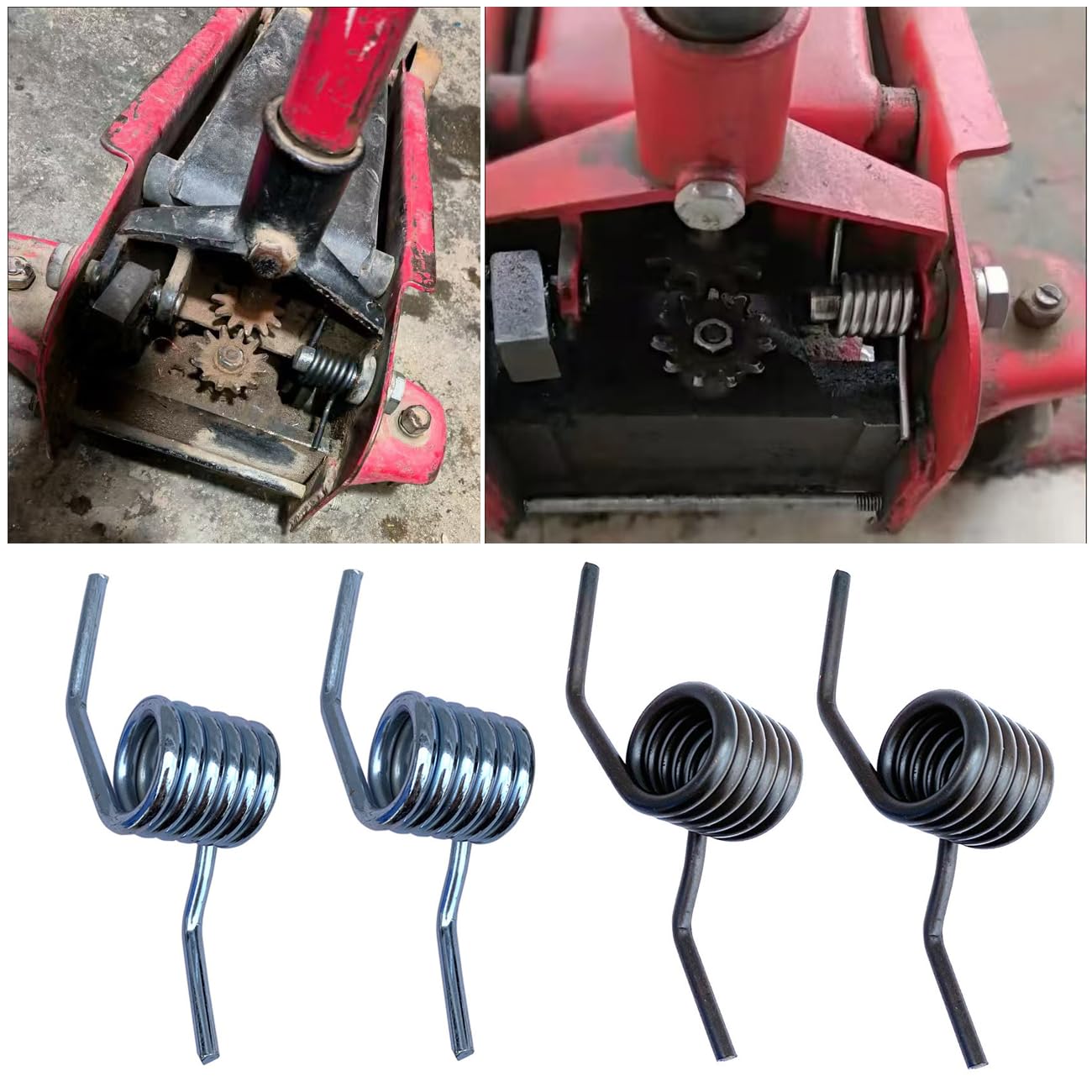 Zestaw 4 zapasowych podnośników hydraulicznych do podnośnika samochodowego, 3 tony, sprężyna naprężeniowa do wózków hydraulicznych, wytrzymały podnośnik podłogowy, niskoprofilowy, z kółkami, do