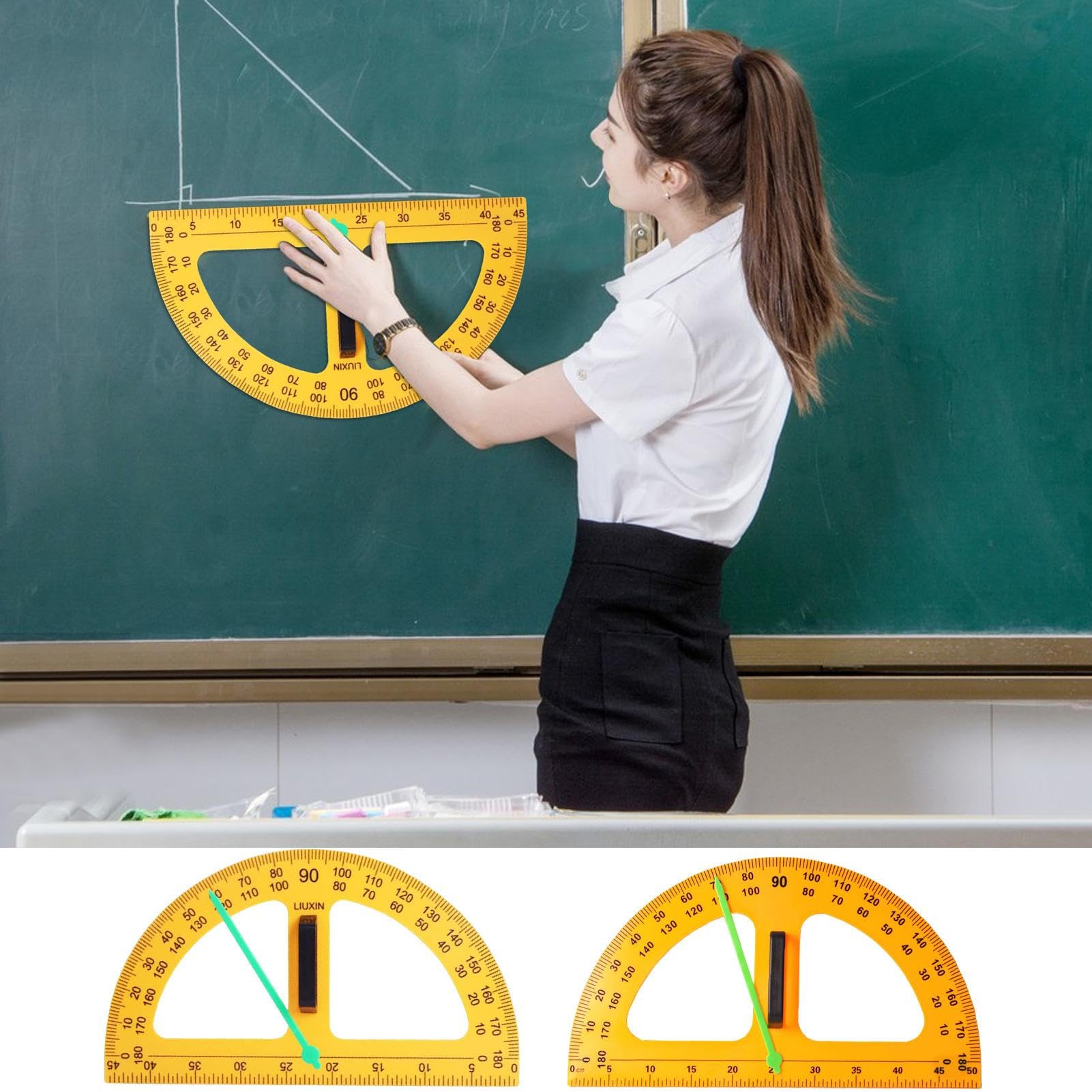 Grande goniometro per insegnamento, righello multifunzione per geometria